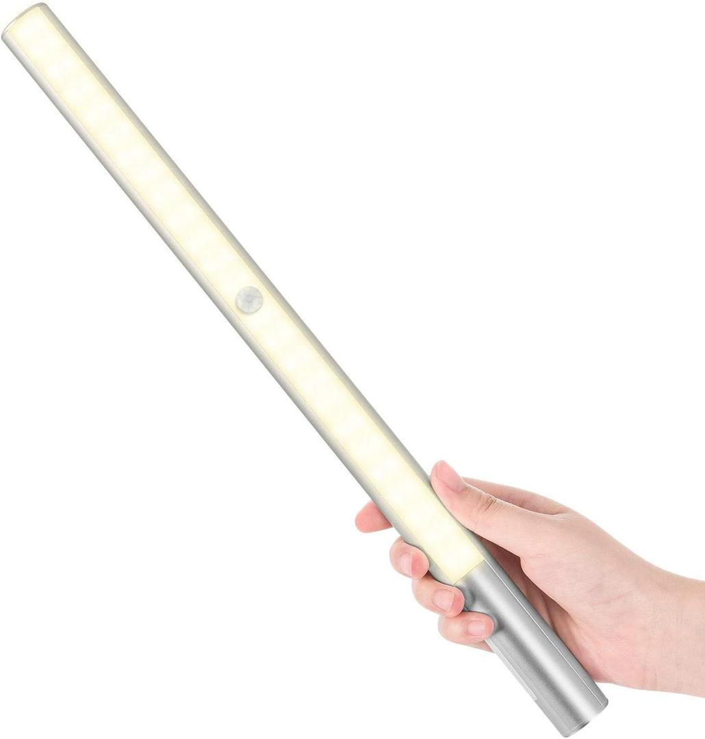 Alivation 2025 Upgraded LED Under Cabinet Lighting with Motion Sensor & 4500mAh Rechargeable Battery, Wireless Stick-On Lights for Kitchen Counter/Closet/Stairs/Office, 3 Modes Adjustable Brightness (4000K Neutral White)