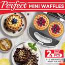 SugarWhisk Double Mini Waffle Maker Machine, Chaffle Maker, Waflera Electrica, Small Waffle Iron for Waffles, Keto Chaffles, Hash Browns, Cookies, 4 Inch