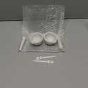 2 Sets Mini Porcelain Mortar and Pestle Set Porcelain Herb Grinder Crusher Grinding Bowl Kitchen Mixing Grinding Bowl with 2 Pieces Brushes for Seasonings, Sesame, Herbs, Medicine(60 mm)