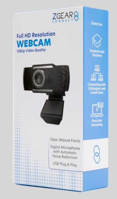 ZGear Webcam HD 1080p Meeting with Microphone USB camera Noise Reduction