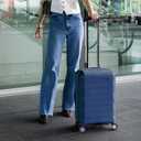 Traveler's Choice Pagosa Hardshell Expandable Luggage with Spinner Wheels, Navy, 26-Inch Medium