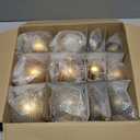 12 Pcs Gold Glass Christmas Ornament 4 Inch 2.36 Inch Matte Vintage Neutral Metallic Brown Christmas Copper Ornament Xmas Tree Ball Decoration Textured Glass Ball with Loop for Xmas Decor Party Supply