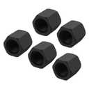 MECCANIXITY M16 x 1.5mm Pitch Hex Coupling Nuts, 5Pcs 24mm/ 0.9" Length Grade 10.9 Carbon Steel Fully Threaded Rod Coupling Nut Stud Fine Thread Pipe Connector Fasteners, Black
