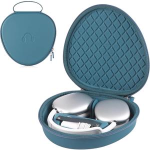 Headphone Case for AirPods Max Hard Portable Over Ear Headphone Carrying Case, Wireless Headphone Storage Protective Case for Travel Home (Blue)