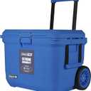 Coleman Pro Heavy-Duty 55qt Wheeled Ultra-Light Premium Hard Cooler, Extra-Thick Insulation Keeps Ice up to 5 Days, 92-Can Capacity, Heavy-Duty Wheels