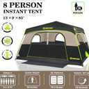 HINSTANT 8 Person Instant Tent,Pop Up Tents for Camping with Rainfly | 60 Seconds Easy Setup,Cabin Tent for Family Camping with Expandable Carry Bag & Upgraded Ventilation