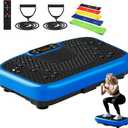 SoftGym Vibration Plate Exercise Machine for Lymphatic Drainage,Power Vibrate Stand Shake Board 450 Lbs Capacity Whole Body Workout Waver with Fitness Resistance Bands Weight Loss Gifts for Women Men