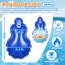 20 Pack Pool Cover Weights Above Ground with Hooks, Leakproof Swimming Pool Cover Hanging Bag Heavy Duty Thick PVC Pool Tarp Weights, Antifreezing Winter Water Bags for Above Ground Pool Cover