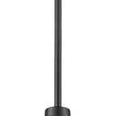 8 Inch Modern Farmhouse Pendant for Kitchen Island, Adjustable Height Hanging Fixture with Hammered Glass, Matte Black, Dining Room Entryway - PL101HBK-L