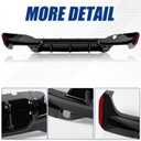 Rear Diffuser for BMW 5 Series G30 G31 G38 2017-2023 M Sport M5 Style | NOT Fit Rectangle Exhaust Tips On M550i Model Gloss Black Rear Lower Lip