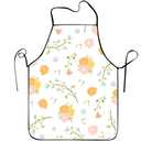 Lucleag Spring Apron for Men Women, Spring Flower Apron Floral Aprons for Adults Chef, Kitchen Aprons for Springtime Easter Day Gifts Dinner Cooking Baking Gardening Party Decoration