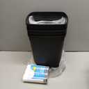 KSSKSS 3 Pack Bathroom Small Trash Can with Lid, 2.6 Gallon Slim Garbage Bin with Pop-Up Lid, 10L Plastic Wastebasket for Bedroom, Office, Kitchen, Toilet (Black)