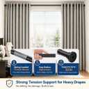 ALLZONE Heavy Duty Tension Curtain Rod for Window, 123-160 Inch, Extra-Long