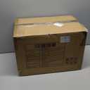 G-Rack Stackable Storage Organiser - Space-Efficient Plastic Storage Bin with Doors - Practical, Removable, Foldable Cabinet - Movable, Stackable Storage Bins - Transparent/White - Set of 4