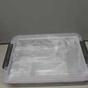 Citylife 4PCS Plastic Storage Bins with Organizer Tray, Stackable Clear File Box, Versatile Craft Storage for Office, Kitchen, Bathroom and School Supplies, 24-pack