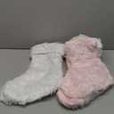 Large White and Pink Plush Faux Fur Christmas Stockings,Party Favors Deluxe Pink Christmas Stockings Hanging Ornaments Candy Gift Bags for Xmas Fireplace Holiday Decorations
2 White 3 pink