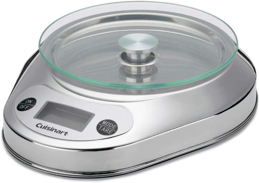 Cuisinart KML-KO3B Precision Chef Bowl Electronic Kitchen Scale, Silver, 2.5" x 7.4" x 9.25"