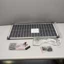 ZUMI 30W Solar Panel for Automatic Gate Opener, IP67 Door Opener Kit With Tempered Glass Tubular Mounting Bracket, Monocrystalline Solar Power System