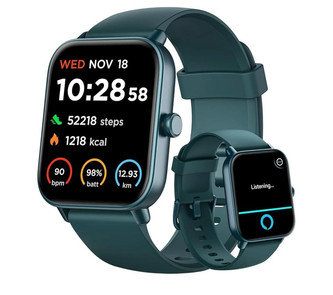 Smart Watch for Women Android iPhone, Alexa Built-in, 1.8" Smartwatch with Heart Rate/SpO2/Sleep Monitor, IP68 Waterproof Activity Fitness Tracker with Bluetooth Call, 100+ Sport Mode, DarkGreen