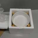 Petygooing White Elevated/Raised Ceramic Dog Bowl for Small Breeds, Dog Food Water Dish with Stand,Pet Feeding Bowl with Anti Slip Rubber for Cats and Small Dogs Puppy 13.5 OZ (5.1In / 1.7 Cups, White)