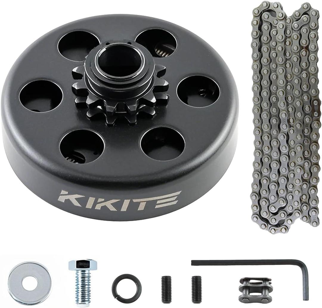 KIKITE Go Kart Clutch 3/4" Bore 12 Tooth,Centrifugal Clutch 12T with #35 Chain for Go Karts Minibike Compatible with Honda Kart EnginesPredator 212 Centrifugal Clutch