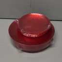 Rubtlamp 60 Pcs Red Plasitc Plates, Heavy Duty, Disposable,Clear Red Disposable Plates, Hammered Plastic plates Include 30 Dessert Platos, 30 Dinner Platos for Party