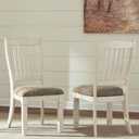 Signature Design by Ashley Bolanburg 20" Upholstered Dining Room Chair, Set of 2, Antique White