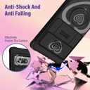 (2in1 for Google Pixel 7 Case for Women Cute Girls Love Heart Cool Phone Cover Black Heart Girly Pretty Kawaii Design with Camera Cover+ Ring Stand for Google Pixel 7 Phone Case