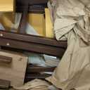 Amazon Basics Solid Wood Saddle-Seat Kitchen Counter Barstool with Footrest, Easy Assembly - 29-Inch Height - Walnut - Set of 2