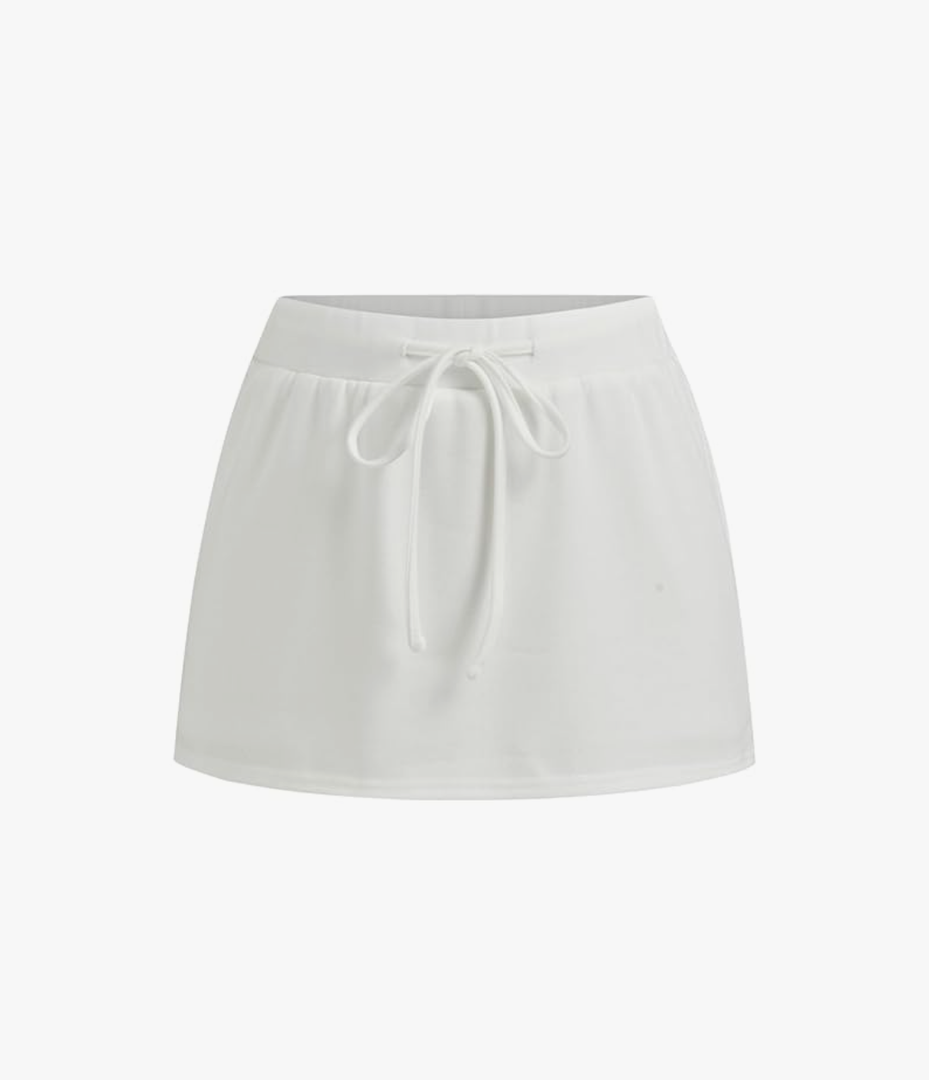 CIDER Skorts for Woman Mini Skort Low Waist Knotted Cotton Blend Mini Skorts Everyday Regular Fit Skort
Size XL