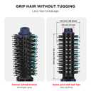 Aima Beauty Hair Dryer Brush, One Step Hair Dryer & Volumizing Hot Air Brush, 3 Heat/Speed Settings, Advanced Ionic Technology, Ceramic Coating, Nylon Pins & Tufted Bristles, Dark Green, 1000W, 125V