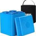 Kohree Heavy Duty RV Leveling Blocks, 12 Pack Camper Leveling Blocks with Storage Bag, Interlocking Sturdy RV Blocks for Single and Dual Wheels, Stabilizer, Jack, Travel Trailer Accessories (Blue - 12 Pack)
