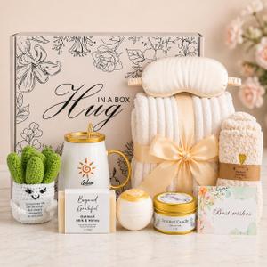 Self Care Basket Gift for Women: Get Well Soon After Surgery Sympathy Spa Set Baskets Gifts for Woman Girls - Birthday Mothers Day Unique Body Care Box Sets Presents for Her Mom Friends Sister Wife