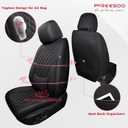 FREESOO Black Car Seat Covers Full Set - Faux Nappa Leather Seat Covers for Cars, Ultra Breathable Waterproof Front Seats Protector with Lumbar Support, Universal Fit for Automotive Sedan SUVs Pickups