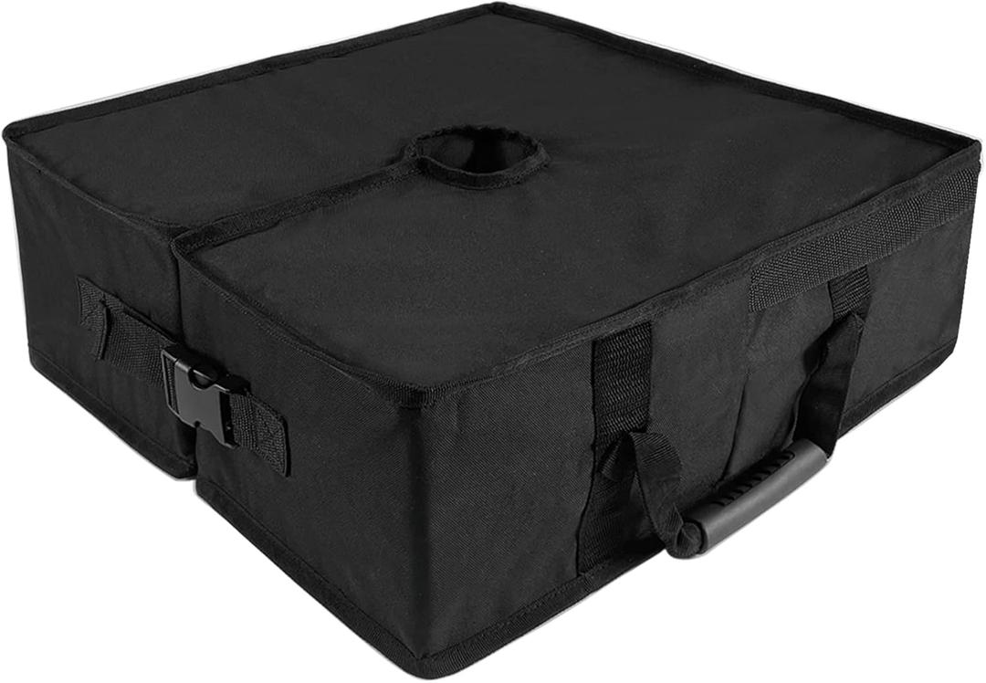 Square Umbrella Base Weight Bag, 18" - Fits Any Offset, Cantilever & Any Outdoor Patio Umbrella Stand, Heavy Duty Windproof Sand Fillable Bag, Up to 110 lbs, Easy Set Up(Square Open)