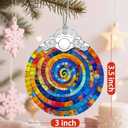 2 x Stained Glass Ornament, Christmas Ornament, Hanging Ornaments for Home Decor & Christmas Tree Ornaments  Exquisite Holiday Decor, Xmas Gifts & Holiday Present - Rainbow Spiral