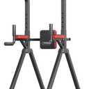 Foldable Power Tower, Adjustable Multifunction Pull Up Bar Tower Station, Pullup Dip Station Rack for Home Gym