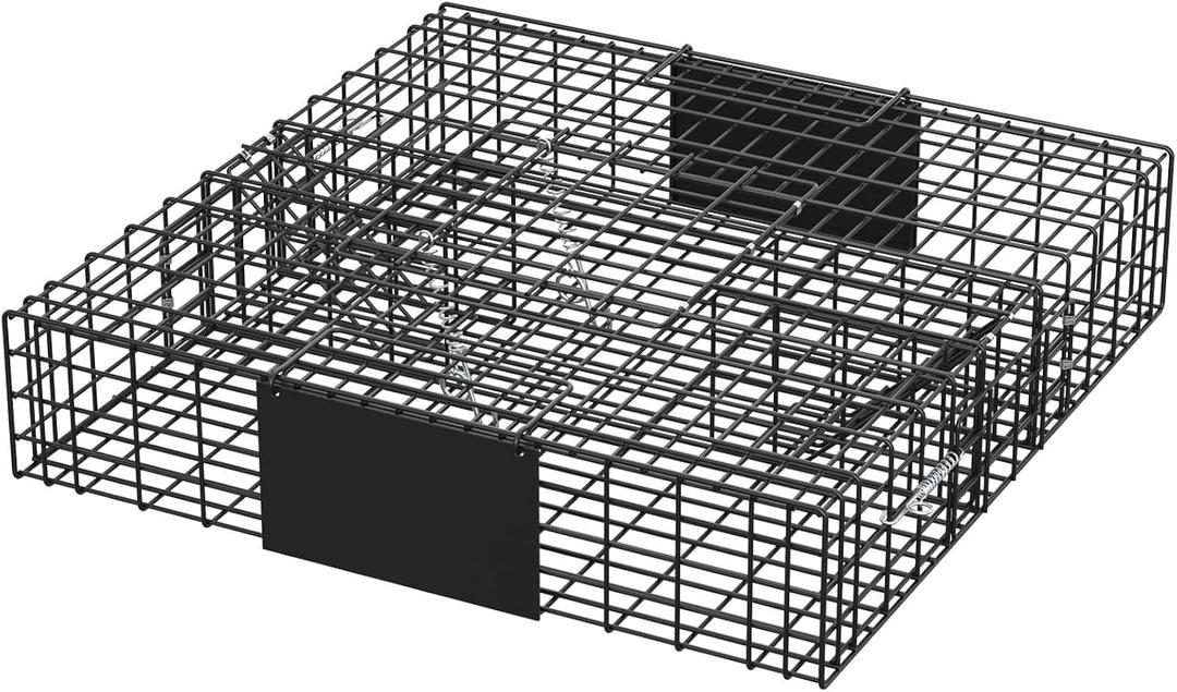 Garvee Squirrel Trap with Carrying Handle 2-Door Humane Live Animal Catch Release Cage Indoor Outdoor Catcher for Chipmunks Squirrels Weasels Voles Rabbits Moles Guinea Pigs Hamsters