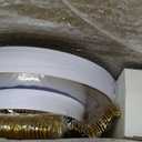 150Pcs Gold Plastic Plates, White Gold Plastic Dinnerware Set Perfect Party, Thanksgiving Disposable Plates Include 25 Dinner Plates,25 Dessert Plates,25 Cups,25 Gold Silverware Set