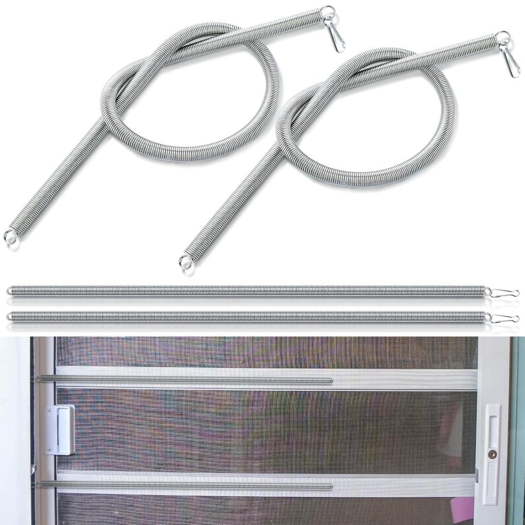 Gisafai 4 Pcs 19.7" x 0.35", 0.31" Extension Spring Steel Dual Hook Construction Tension Springs with Hook Ends for Machinery Repair Industrial Screen Door Spring