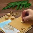 PATIKIL Alphabet Wax Seal Stamp Kit, 26 Letters A-Z Sealing Wax Stamp with 2pcs Wooden Handles, Gift Box Letter Initial Brass Head Vintage