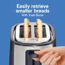 Hamilton Beach 2 Slice Extra Wide Slot Toaster with Bagel & Defrost Settings, Shade Selector with 7 Browning Levels, Toast Boost, Auto Shutoff, Black & Stainless Steel (22633)