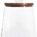 Large Clear Glass Jar with Mango Wood & Marble Lid