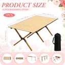 Leinuosen 9 Pcs Boho Picnic Set with Folding Low Picnic Table, 91'' x 71'' Extra Large Outdoor Boho Picnics Blanket, Pink Table Runner & 6 Throw Pillow Covers for Wedding, Party Decor, 23.62 x 47.24 x 16.93 inches
