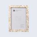 Handicrafts Home Mother of Pearl Picture Frame 5x7, Decorative Photo Frame for Tabletop or Wall, Handmade Shell Mosaic Frame, Modern Home Decor, Gift Picture Frame, White