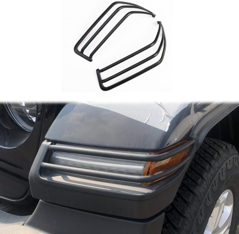 Black Plastic Front Turn Signal Light Cover Trims Accessories for 2018-2026 Jeep Wrangler JL