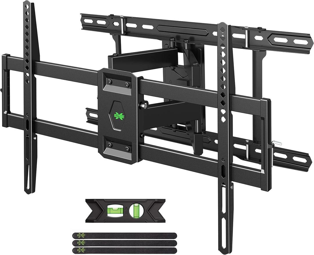 USX MOUNT UL Listed TV Wall Mount for 42"-85" TVS, Fits 16" 18" or 24" Studs, Full Motion Wall Mount Swivel Tilt Extension TV Bracket with Dual Articulating Arms, Max VESA 600x400mm, Load 110lbs