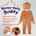 Dress Up America Bear Mascot Costume - Full Body Animal Suit for Kids & Adults - Includes Jumpsuit & Mask, Large