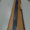 Ivilon Drapery Window Curtain Rod - End Cap Style Design 1 Inch Pole. 72 to 144 Inch Color Black