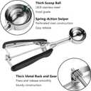 Cookie Scoop 4 Tablespoon, 2 OZ Cookie Scoops for Baking, Muffin Scoop For Baking, Comfortable Grip, Non-Slip, For Making Cookie Muffin Cupcake Pancake Ice Cream Meatball (#16 - 4 Tbsp)